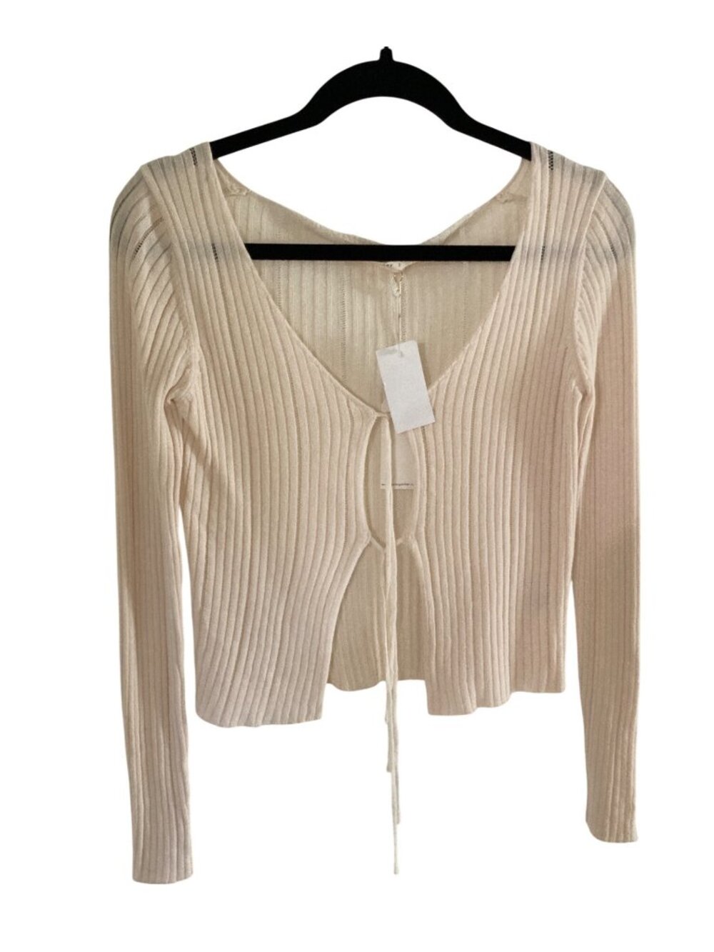 By Together  Women's By Together Maisie Tie Cardigan Ivory Cream Small NWT